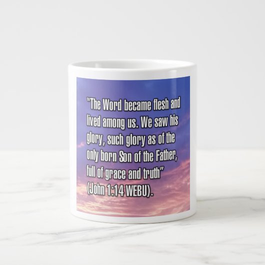 John 1:14 WEBU Mug ジャンボコーヒーマグカップ (正面)