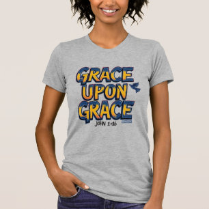 John 1:16 Digital Fusion Dove 80s通りアート Tシャツ