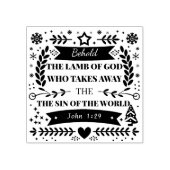 John 1:29 神の子羊 キリスト教 クリスマス ラバースタンプ (インプリント)