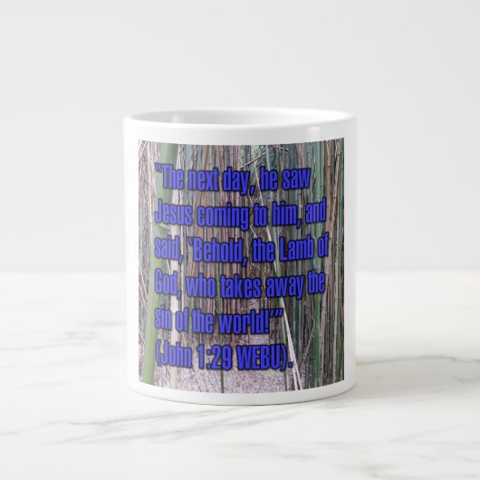 John 1:29 WEBU Mug ジャンボコーヒーマグカップ (正面)