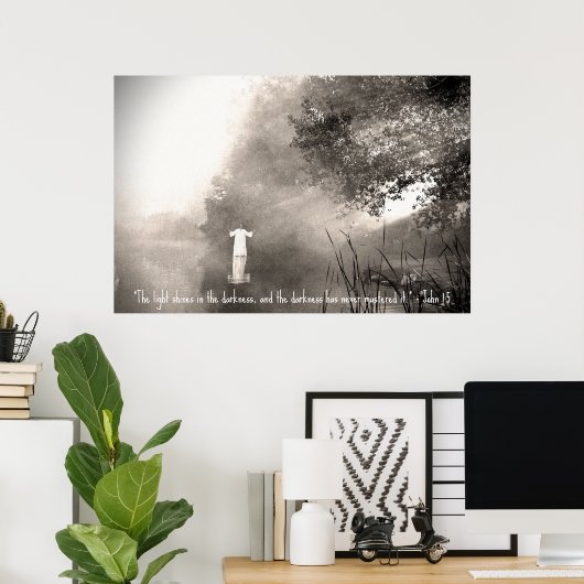 JOHN 1:5ポスター ポスター (ホームオフィス)