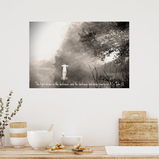 JOHN 1:5ポスター ポスター (キッチン)