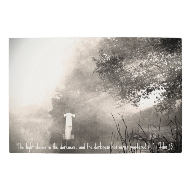 JOHN 1:5メタルアート メタルプリント (正面)