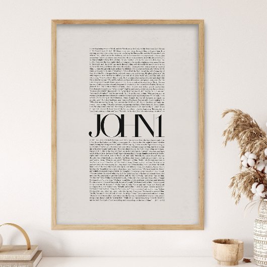 John 1, Bible Verse, Modern Bible, Scripture Wall  ポスター