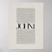 John 1, Bible Verse, Modern Bible, Scripture Wall  ポスター (正面)