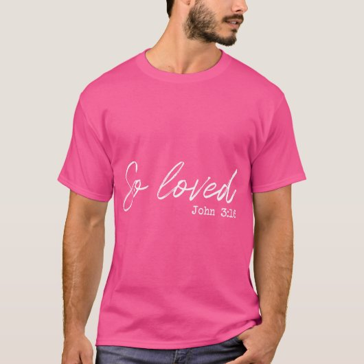 John 316 Valentine'S Day女性女子Cが大好き Tシャツ (正面)