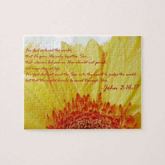 John 3:16の春 ジグソーパズル (横)