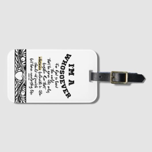 John 3.16ウィーバー ラゲッジタグ (正面横)