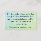 John 3:16カード 名刺 (裏面)