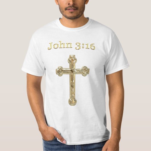 John 3:16クリスチャンのメンズTシャツ Tシャツ (正面)