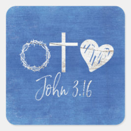 John 3.16シンボルChristian スクエアシール