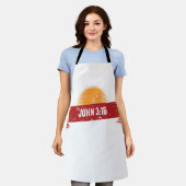 John 3:16デザインヴィンテージルック エプロン (着用した状態)