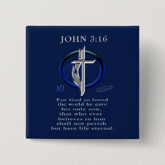 John 3:16ボタン 缶バッジ (正面)