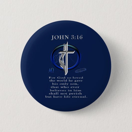 John 3:16ボタン 缶バッジ (正面)