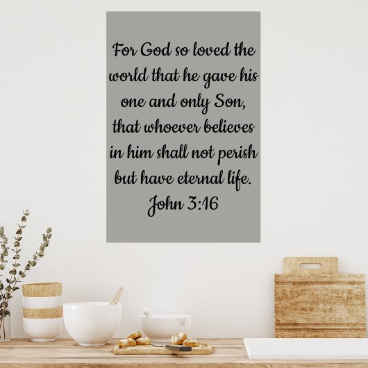 John 3 16ポスター ポスター (キッチン)