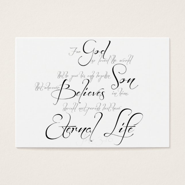 John 3:16共有カード (正面)