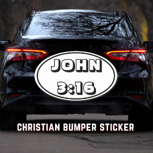 John 3:16楕円ステッカー 楕円形シール