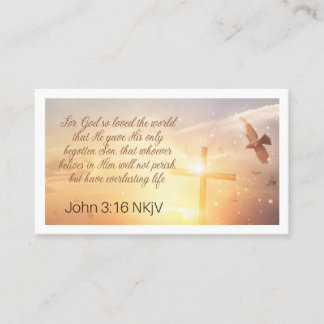 John 3:16祈りの言葉 名刺