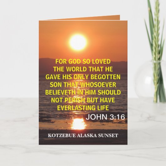 JOHN 3 16 カード (正面)