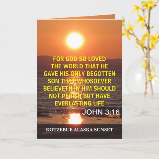 JOHN 3 16 カード (黄色い花)