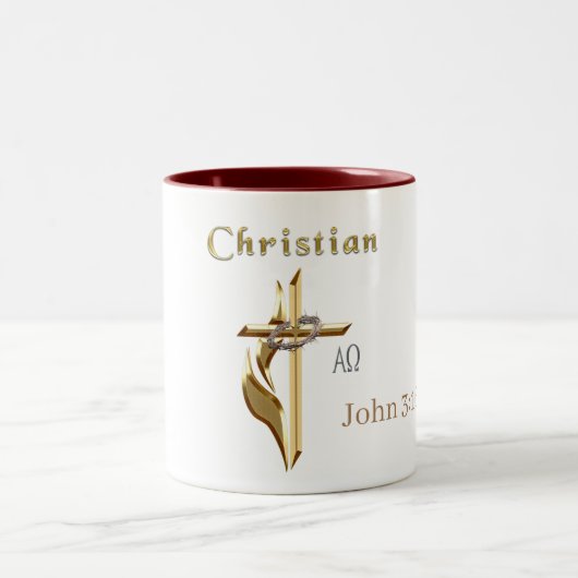 JOhn 3:16 ツートーンマグカップ (中央)