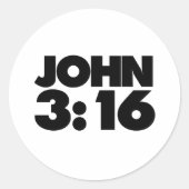 John 3:16 ラウンドシール (正面)