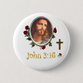 JOhn 3:16 缶バッジ (正面)