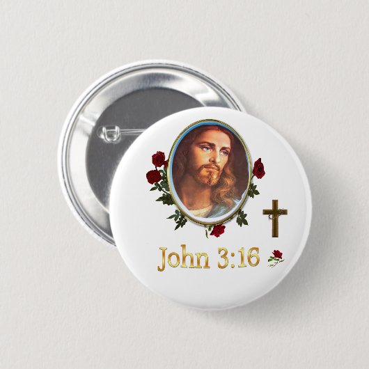 JOhn 3:16 缶バッジ (正面&裏面)