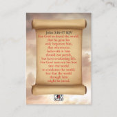 John 3:16-17 KJV カード (正面)