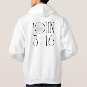 John 3:16 Bible Verse パーカ (裏面)