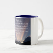 John 3:16 Bible Verse Coffee Mug ツートーンマグカップ (正面右)