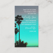 John 3:16 Bible Verse Florida Palms Original Photo 名刺 (正面)