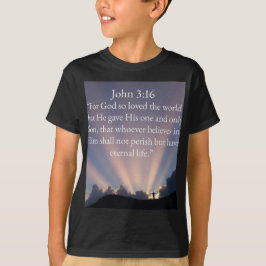 John 3:16 Bible Verse Kid's Tee Shirt Tシャツ