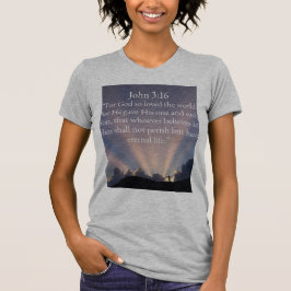 John 3:16 Bible Verse Women's Tee Shirt Tシャツ