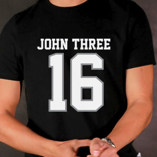 John 3 16 Black T-shirt Tシャツ