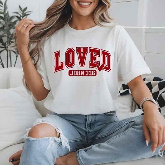 John 3:16 Christian Valentine's Tee Tシャツ