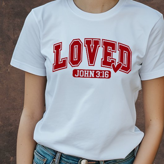 John 3:16 Christian Valentine's Tee Tシャツ