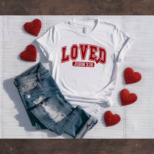 John 3:16 Christian Valentine's Tee Tシャツ