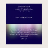 John 3:16 Custom Modern QR Code Christian Church 名刺 (外部フラット)