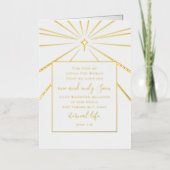 John 3:16 Custom Religious Church Christmas Gold   箔グリーティングカード (正面)