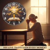 John 3:16 Eternal Light Scripture ラージ壁時計