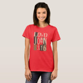 John 3:16 Fragmented Abstraction 1900sキュービズム Tシャツ (正面フル)
