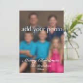 John 3:16 Greenery Photo エレガント Christmas シーズンカード (スタンド正面)