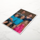 John 3:16 Greenery Photo エレガント Christmas 箔シーズンカード (回転した状態)