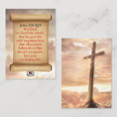 John 3:16 KJVカード 名刺 (正面/裏面)