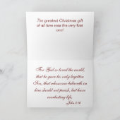 John 3:16 KJVクリスマスカード シーズンカード (内部)