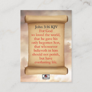 John 3:16 KJV カード