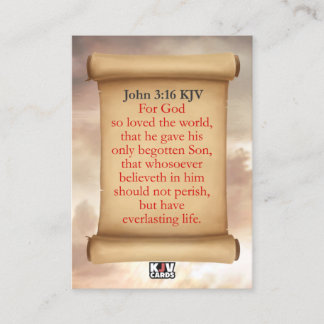 John 3:16 KJV カード