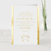 John 3:16 Personalized Elegant Christmas Gold 箔シーズンカード (正面)