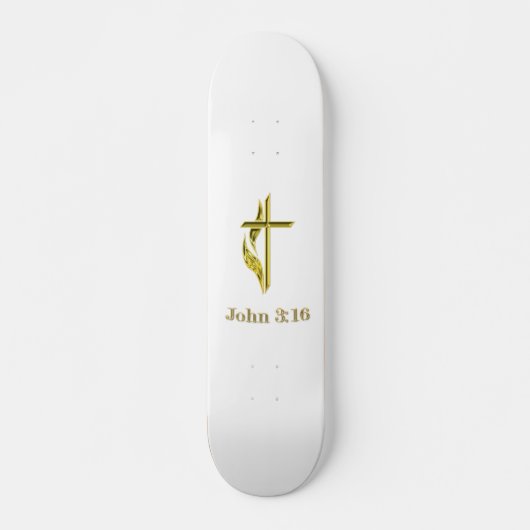 John 3:16 Tシャツなど スケートボード (正面)